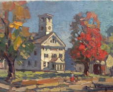 Painting of Whitcomb Hall
